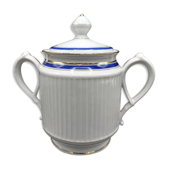 Bonbonnière / Sucrier en porcelaine plissée