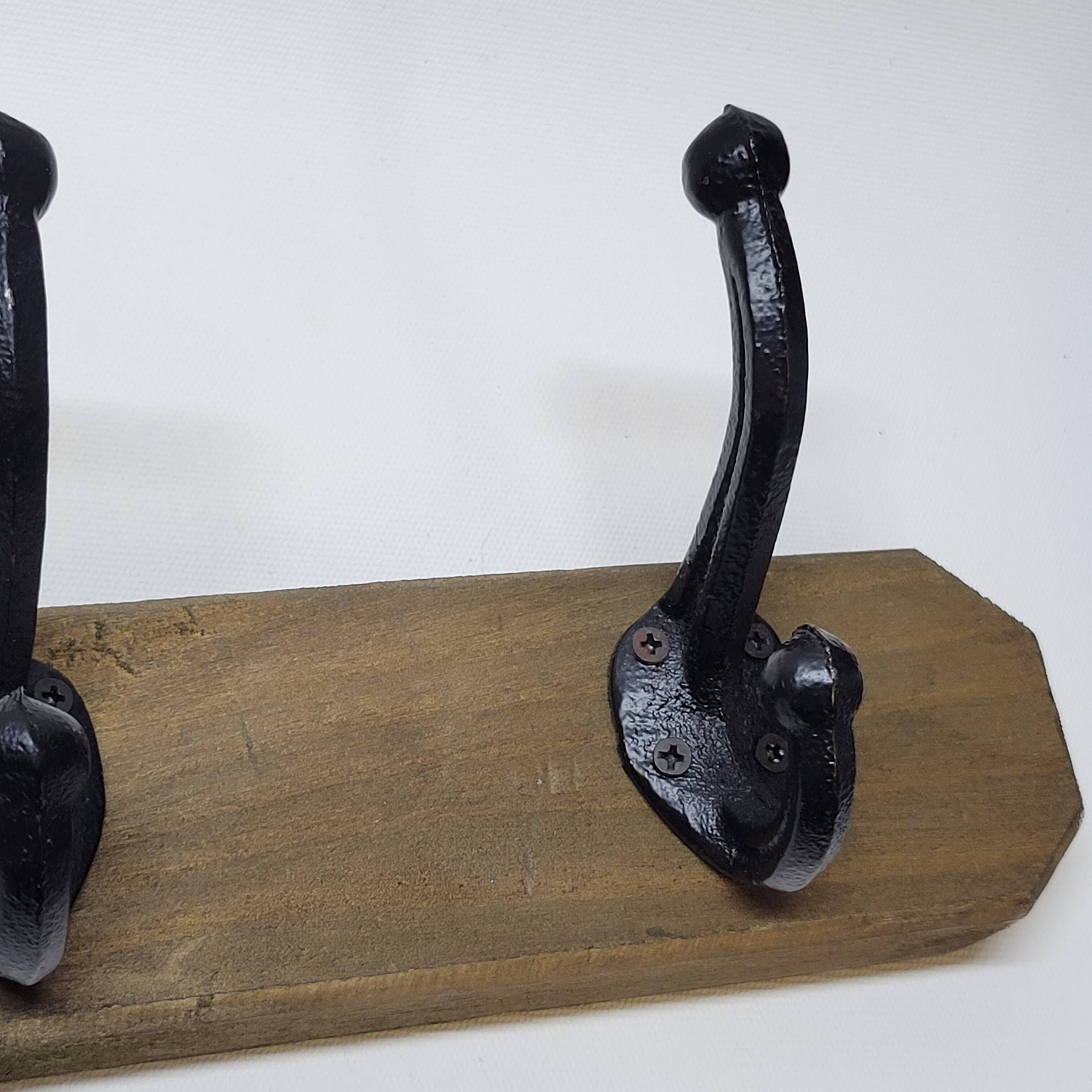 Coat Rack With 5 Hooks In Wood And Metal