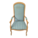 Fauteuil cabriolet / style Louis Philippe en parfait état – Tissu écossais