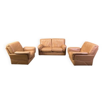 Vintage sofa set by Durlet, 1980s