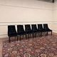 Ensemble de chaises Chesterfield rembourrées noires