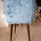 Fluffy blue chair