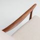 Sculptural Danish lounge chair in teak and fabric Denmark 1960