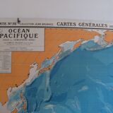 Old school map of geography oceans and seas Hatier Vallaux n°26