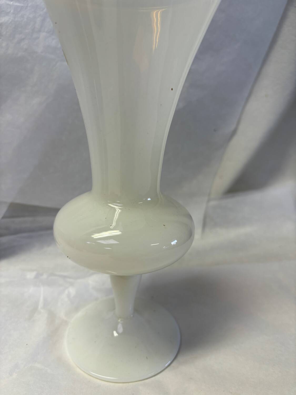 White opaline vase