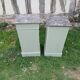 Pairs of bedside tables in Louis Philippe style, Luxembourg green.