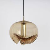 Smoked glass pendant by Peill & Putzler, Germany, 1970s