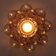 Vintage Amber Bubble Glass Lamp Helena Tynell, 1960