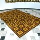 Modernist op-art rug with abstract graphic pattern by Magura, Germany 1960s