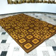 Modernist op-art rug with abstract graphic pattern by Magura, Germany 1960s