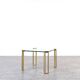 Hollywood Regency Brass and Glass Coffee Tables by Peter Ghyczy, 1970s, 2pc