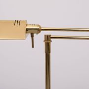 Holtkoetter adjustable Brass swing arm floor lamp. Germany
