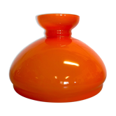 Abat-jour opaline orange années 70