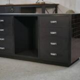 Ensemble de 2 coiffeuses, comptoirs de bijouterie en miroir fumé avec tiroirs, 1970