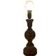 Vintage, large wooden base lamp with shade from around 1970.