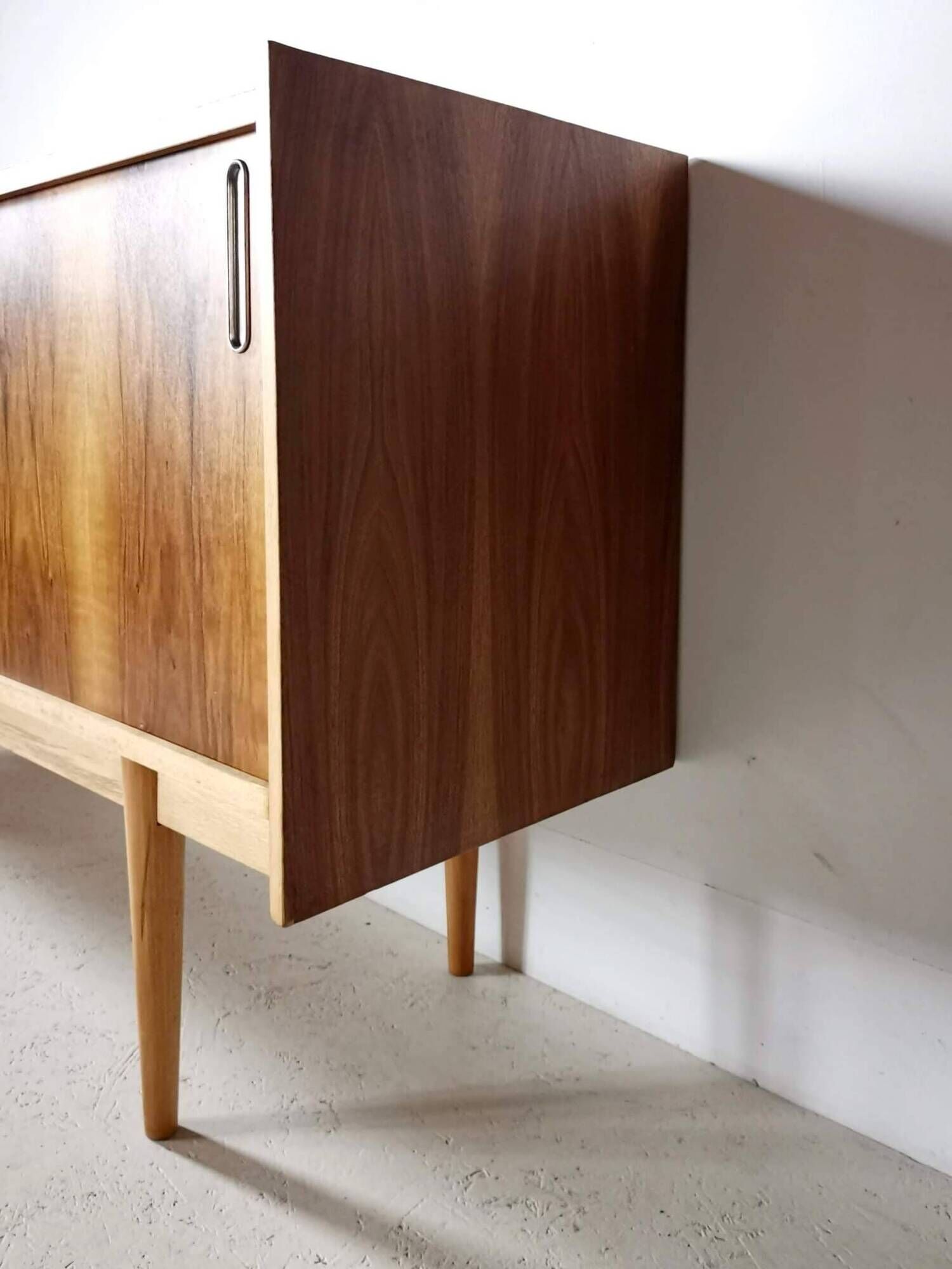 Walnut veneer sideboard by Bytomskie Zaklady, Polish Mid-Century 1960s