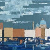 Tableau hsp « venise» par jean-francois devaliere (1926-2021)