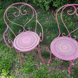 Set 2 fauteuils+2 chaises Fermob fer forgé ancien(ne)s