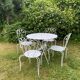 Old wrought iron garden furniture from the 1950s