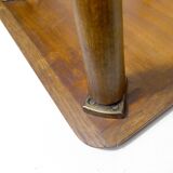 wooden side table with compass legs, 1950s/60s design