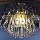 Mid-century waterfall hanging lamp with glass drops