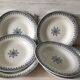 6 Saint Amand hollow plates - Blue decor 4017 Primax model