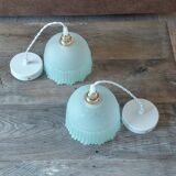 Pair vintage pendant lamp