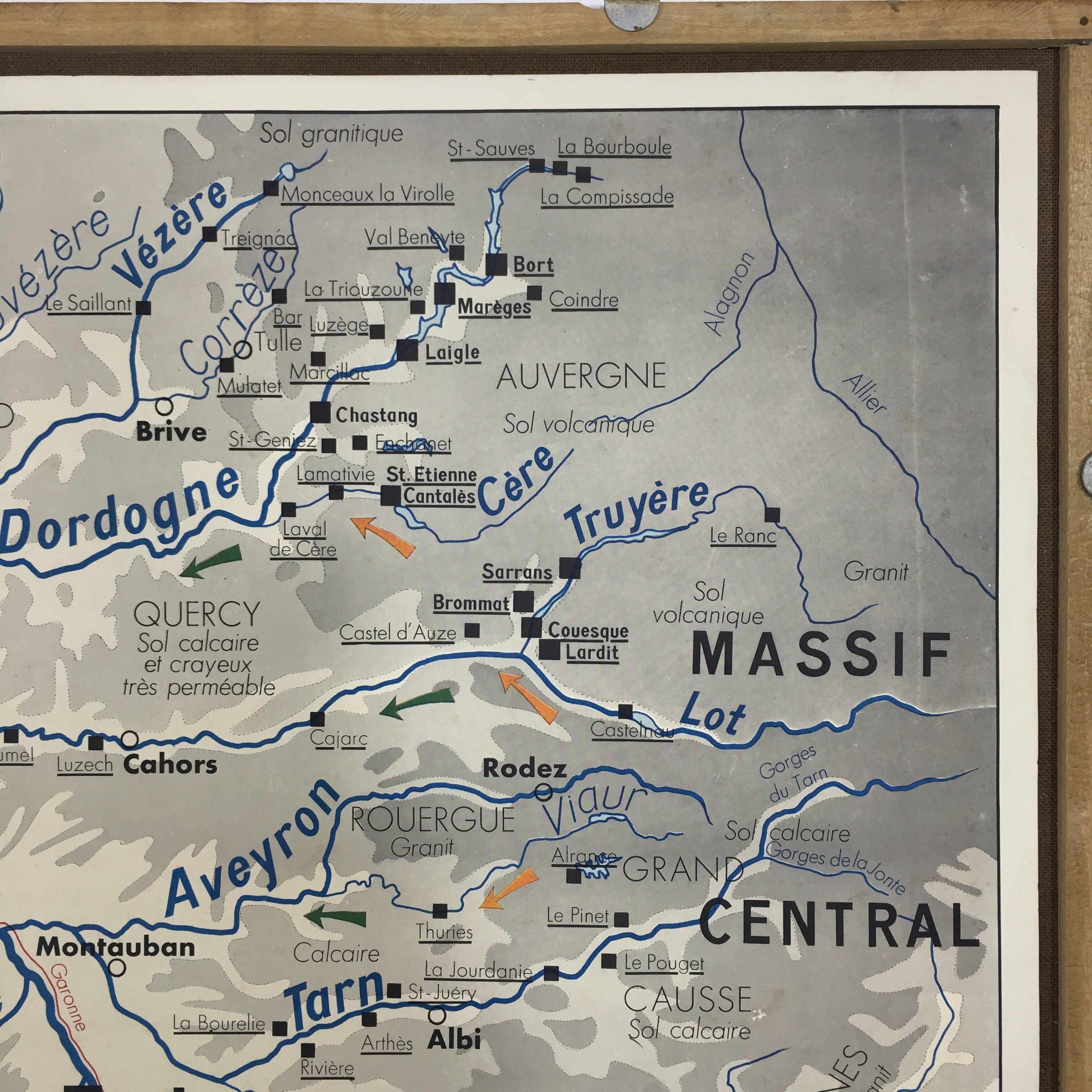 The loire geographical solar poster double sided
