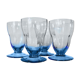 4 verres bleu myosotis