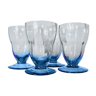 4 verres bleu myosotis