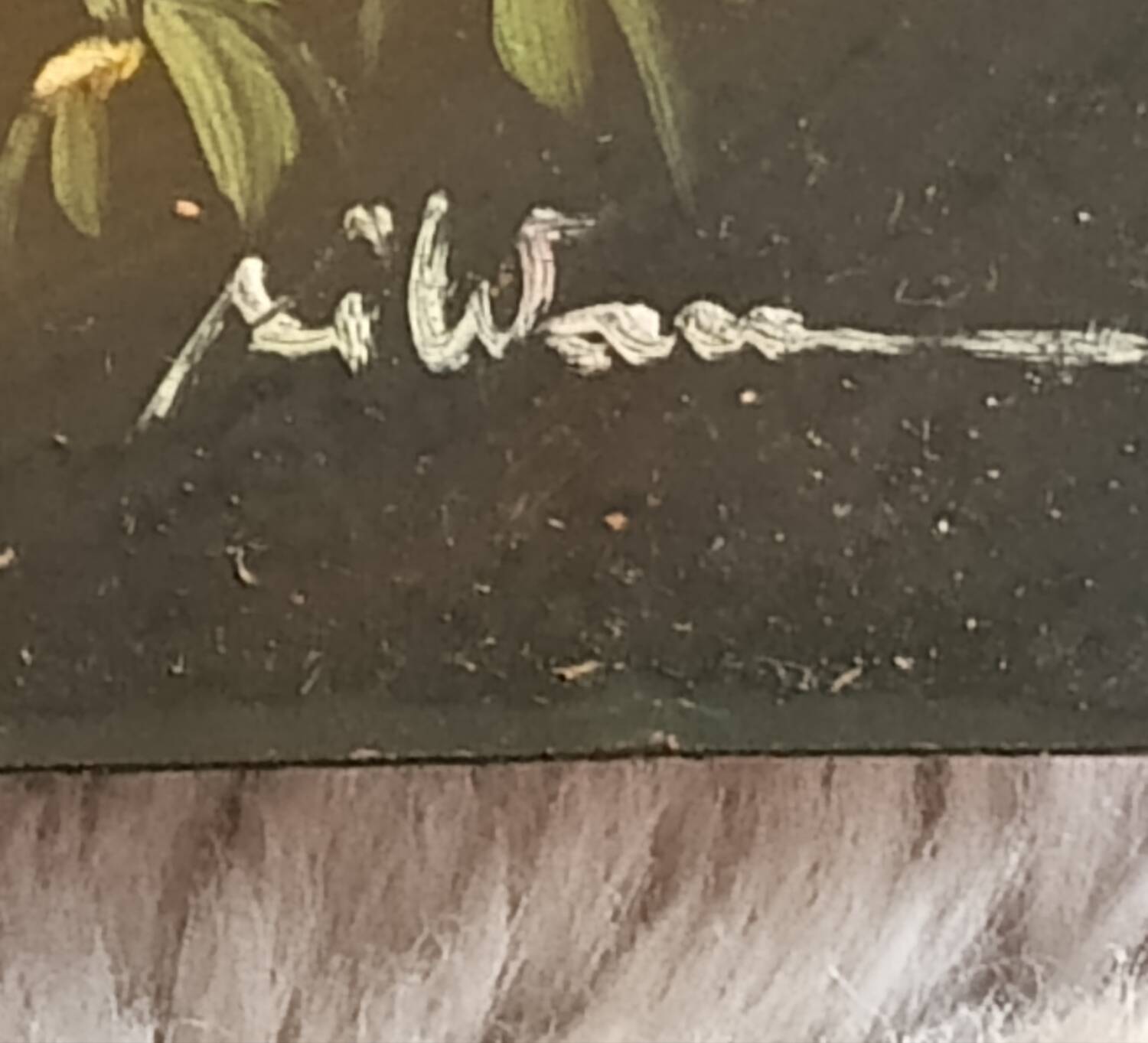 Acrylic floral painting