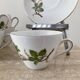 Vintage porcelain herbarium service 6 cups with plates