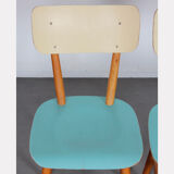Pair of vintage wooden chairs produced by Ton, 1960