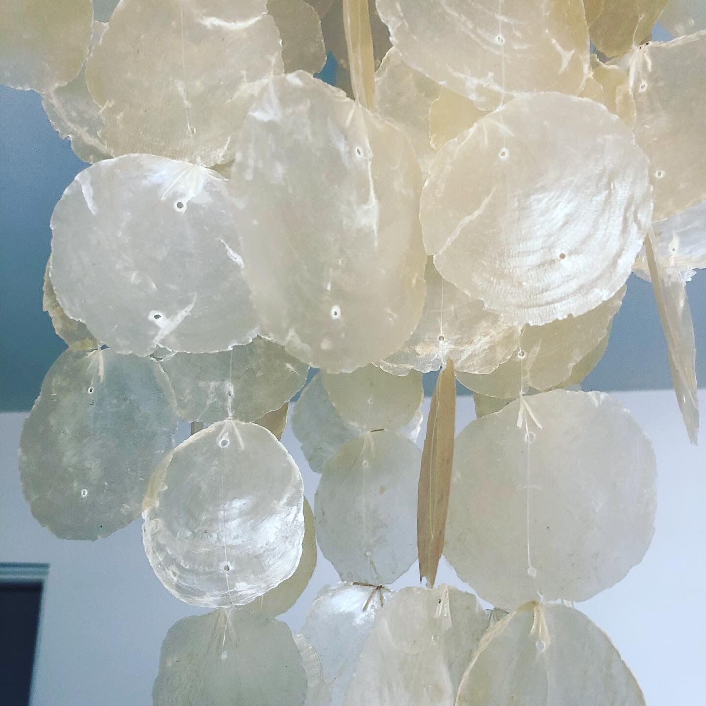 Hanging stamps in mother-of-pearl