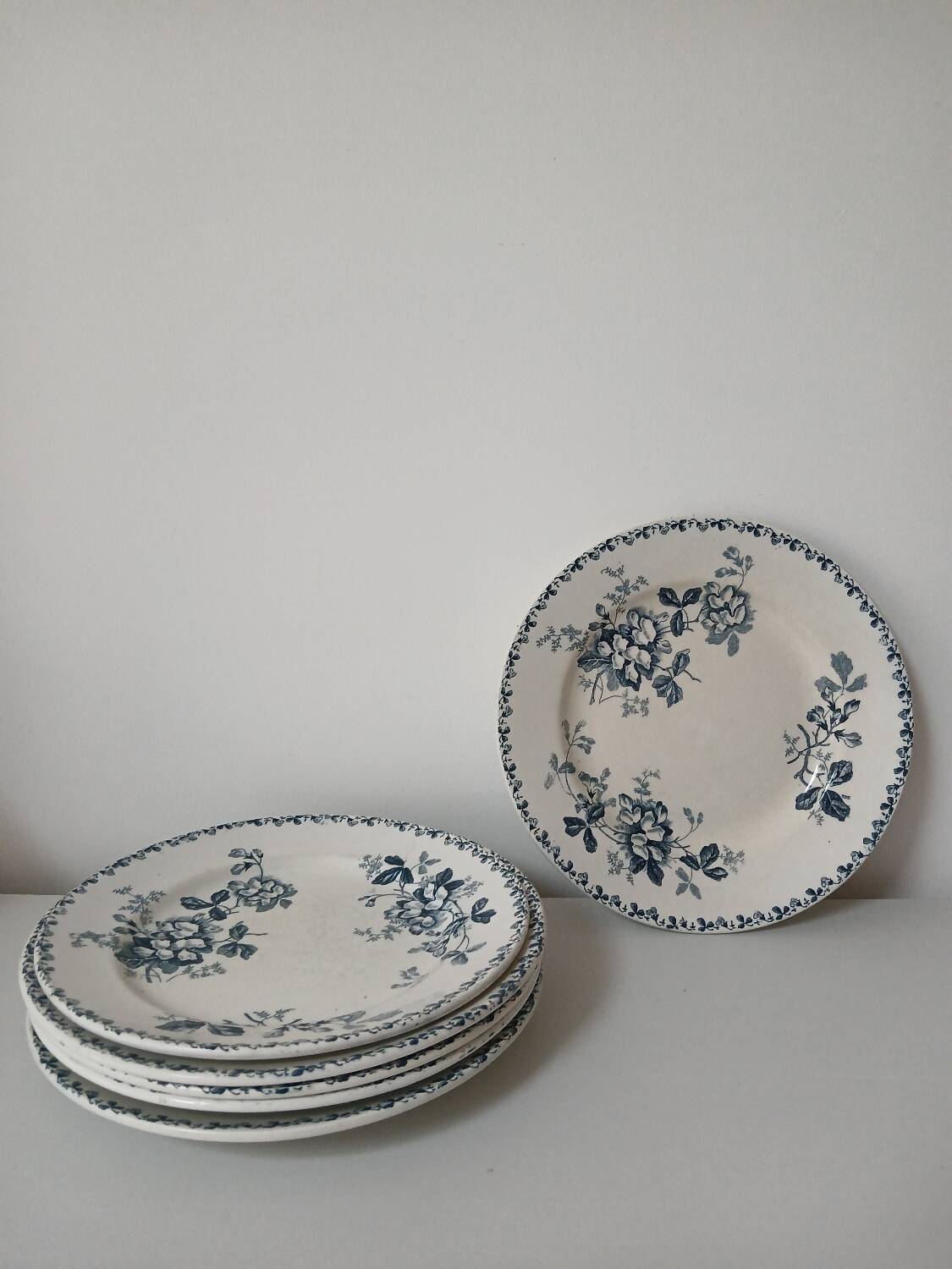 Set of 6 Terre de Fer plates, Acacia model