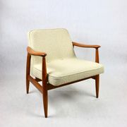 GFM 300-202 armchair in beige boucle by J Kedziorek 1970s