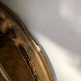 Oval mirror with pediment, 100x70 cm