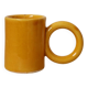 Handmade Mustard Yellow Round Handled Coffee Cup