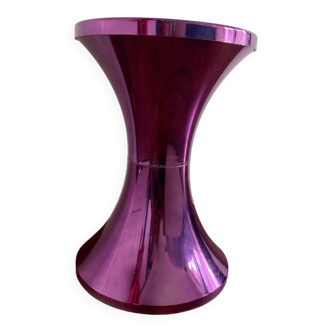 Tabouret Tam-tam violet chromé