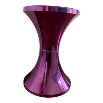 Tabouret Tam-tam violet chromé