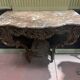Louis XV console in carved and patinated wood, 18th century period