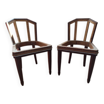 Paul Follot paire de chaises Pomone 1926