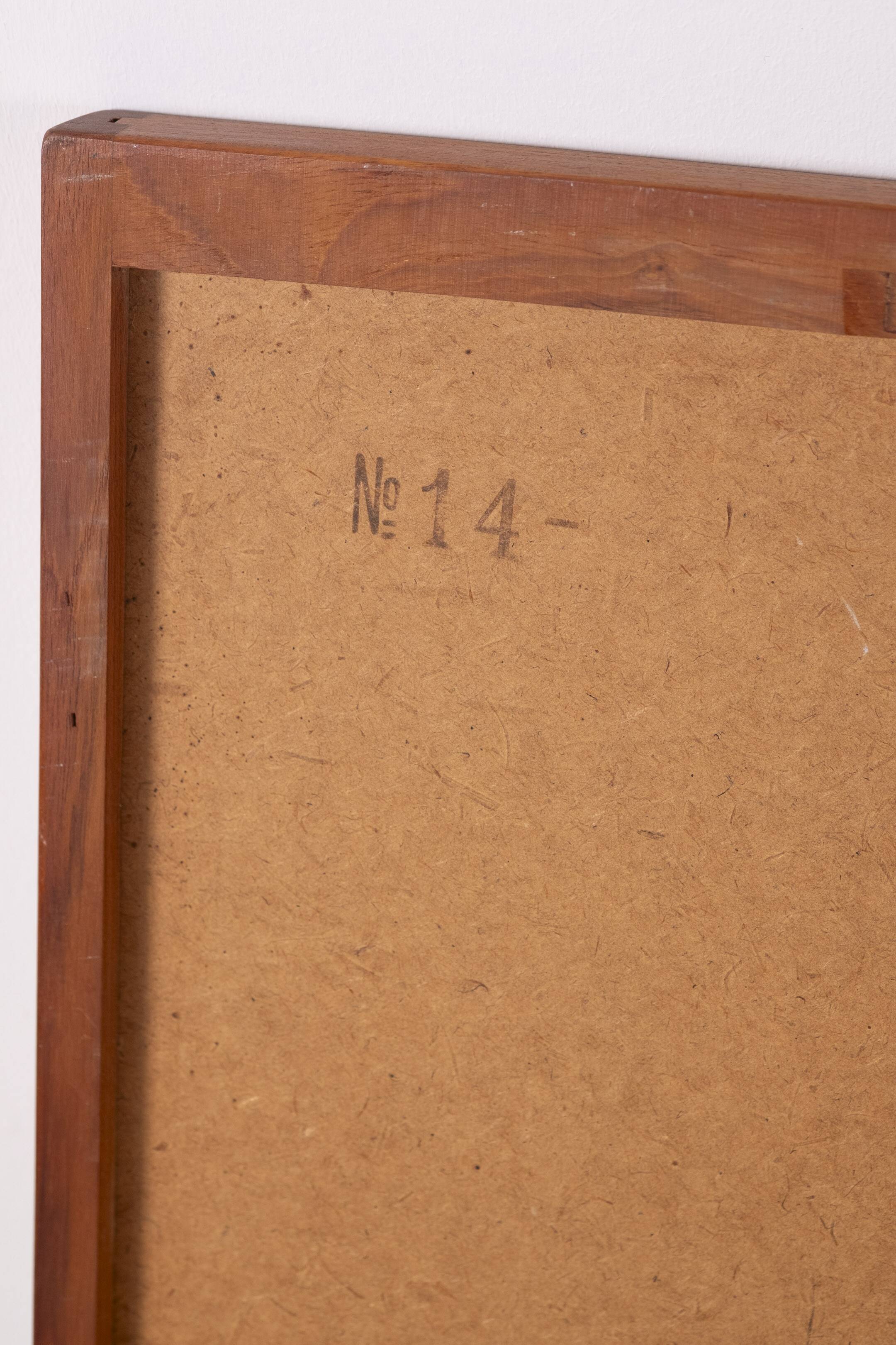 Miroir Kai Kristiansen en teck modèle 14 pour Aksel Kjersgaard, Danemark 1960