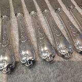 12 silver-plated dessert knives by silversmith Florian Frionnet, 21.2cm