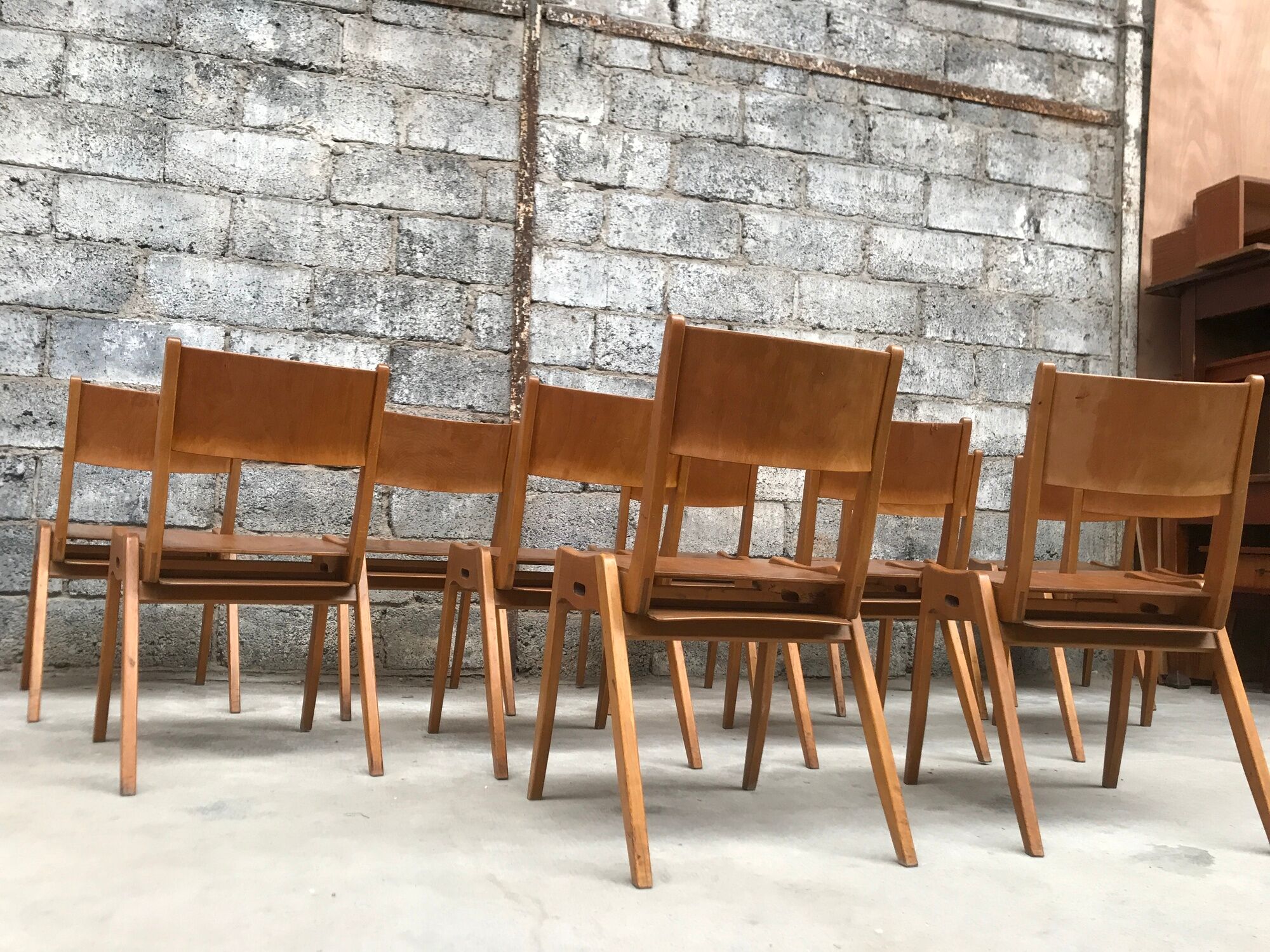 Series of 11 chairs 1950/1960