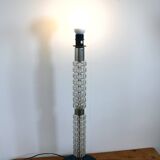 Small vintage Richard Essig art deco floor lamp in glass and chrome, 1960s