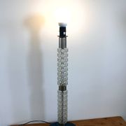 Small Art Deco floor lamp Richard Essig vintage glass and chrome 1960s