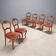 Antique Louis-Philippe chairs in walnut and fabric, Italy, 19th century.