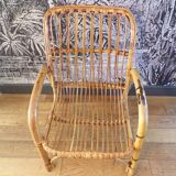 Vintage wicker armchair