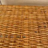 Small vintage rattan table